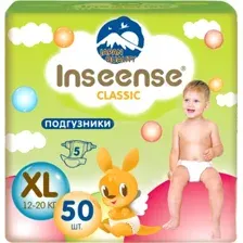 Подгузники Inseense Classic Plus XL 12-20 кг InsCXL50Lime (50 шт)