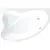 Ванна Bonito Home Rosa 150x100 L BH-RA-101-150L/St+BH-RA-150L/P (с ножками и экраном)
