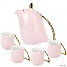 Набор чашек с чайником "5th Avenue. Pink" (5 предметов)