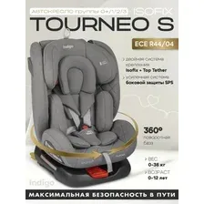 Детское автокресло Indigo Tourneo S Isofix (серый)