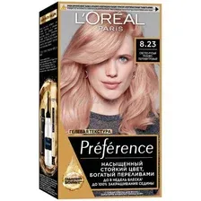 Краска для волос L'OREAL Recital Preference, тон 8.23 Розовое золото Светло-русый розово-перламутровый, 174 мл