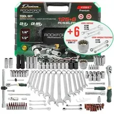 Набор инструментов 1256пр. 1/4'', 1/2'' (6гр.)(4-32мм) RF412525PREMIUM ROCK FORCE