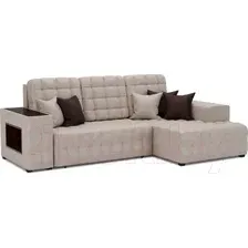 Диван угловой Mebel-Ars Мадрид правый (бархат бежевый Star Velvet 6 Beige)