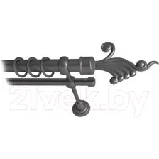 Карниз для штор Lm Decor Кения 023 2р гладкий (антрацит, 4м)