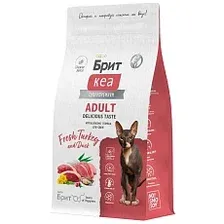 Сухой корм для кошек Brit Кеа Cat Adult Delicious Taste с индейкой и уткой 400 г