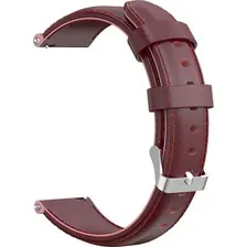 Ремешок Rumi кожаный Slim 16 мм (бордовый)