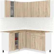 Готовая кухня Кортекс-мебель Корнелия Лира 1.5x1.7 (дуб сонома/мадрид)
