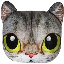 Подушка для автомобиля MATEX Animals. Кот желтые глаза / 26-969 (серый/желтый)