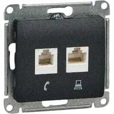 Розетка компьютерная Schneider Electric Glossa GSL000785 (антрацит)