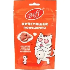 Лакомство для кошек TiTBiT Biff Хрустящие подушечки с паштетом из телятины / 26687 (60г)