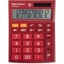 Калькулятор BRAUBERG Ultra 12-WR 250494 (бордовый)