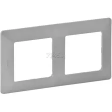 Рамка двухместная LEGRAND Valena Life алюминий (754132)
