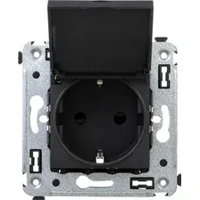 Розетка DKC Avanti 4412013 (черный матовый)