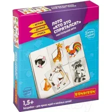 Развивающая игра Bondibon Лото Кто это спрятался? ВВ4706