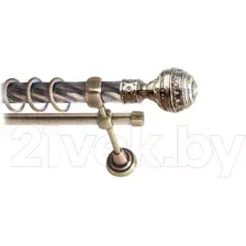 Карниз для штор Lm Decor Ампир 161 2р витой 25/16мм (антик, 3м)