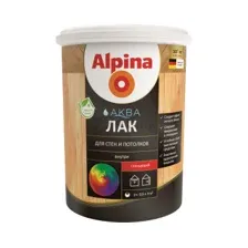 Лак Alpina Аква для стен и потолков (глянцевый, 0.9 л)
