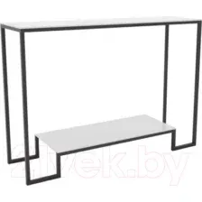 Консольный столик Hype Mebel Голд 100x35 (черный/стекло белое)