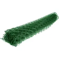 Сетка-рабица Белзабор в ПВХ D 2.4 1.0x10м (ячейка 55x55мм, зеленый)