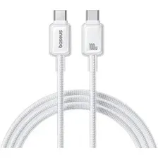 Кабель Baseus Crystal Fast Charging 100W USB Type-С - USB Type-С (1 м, белый)