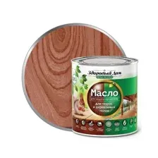 Масло для защиты древесины, для террас и деревянных полов МАХАГОН, (0,75 л), Здоровый Дом (Россия)