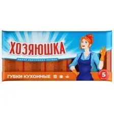 Губка Хозяюшка 95х70х44 мм (5 шт)