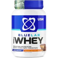 Протеин сывороточный (изолят) USN BlueLab 100% Whey (908г, арахисовое масло)