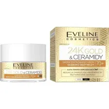 Eveline Концентрированный глубоко питательный крем 70+ день/ночь серии 24k Gold&ceramides, 50мл