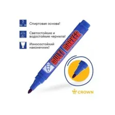 Маркер перманентный фетровый CROWN Multi Marker синий (CPM-800blue)