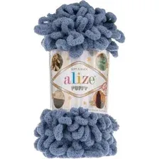Пряжа для вязания Alize Puffy 428 (9.2 м, средне-серый)
