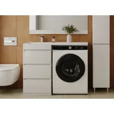 Тумба с умывальником Symbolite Даллас 110 Люкс Plus 3 ящика + Estetus Даллас 110x48 (левый, белый)