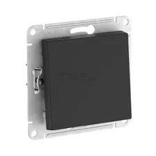 Выключатель одноклавишный проходной скрытый SYSTEME (SCHNEIDER) ELECTRIC AtlasDesign Aqua карбон (ATN441061S)