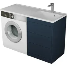Veneciana Тумба с умывальником Nera 55 с 3-мя ящиками + Paola Magenta 1200 R (индиго)