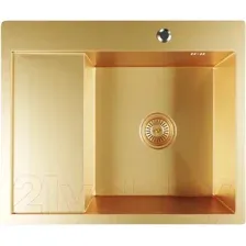 Кухонная мойка Mixline Pro 552927 (золото, с сифоном)