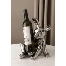 Подставка для бутылок Merry Bear Home Decor Хмельной кролик / 30000818 (серебристый)