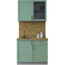 Готовая кухня Интерлиния Тренд 1.0А (мята/мята/дуб бунратти)