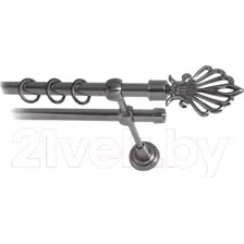Карниз для штор Lm Decor Веер 006 2р гладкий (антрацит, 2.4м)