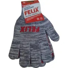 FELIX - Перчатки хлопковые с ПВХ-покрытием, серые / 411040149
