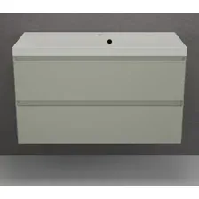 Symbolite Тумба под умывальник Манхэттен 100 Plus 2 ящика + Asti 100x45 (подвесная, олива/жасмин)