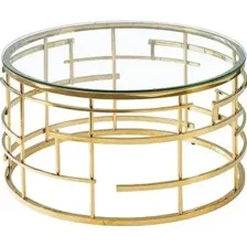 Журнальный столик Signal Livia LIVIAZLTR (прозрачный/золотой)