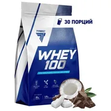 Протеин Trec Nutrition Whey 100 (900 грамм, шоколад-кокос)