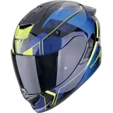 Мотошлем Scorpion Exo Exo-1400 Evo II Intensio (р. M, черный/синий/желтый)