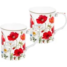 Набор кружек Elan Gallery Маки New Bone China 420778