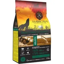 Сухой корм для собак Ambrosia Senior & Sterilized Fresh Turkey & Salmon (для всех пожилых пород, стерилизованных с индейкой и лососем) 12 кг