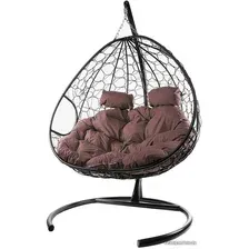 Подвесное кресло M-Group Для двоих 11450205 (коричневый ротанг/коричневая подушка)