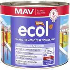 Эмаль ECOL по металлу и древесине (ПФ-115) серебристая глянцевая 2,4л (1,9 кг)