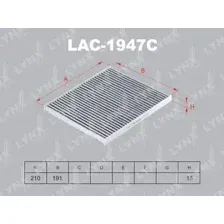 Салонный фильтр LynxAuto LAC1947C