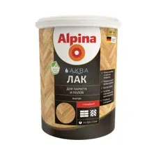 Лак акриловый ALPINA Аква Для паркета и полов глянцевый 0,9 л (948106701)