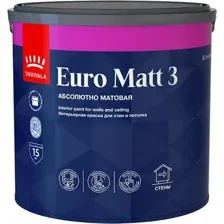 Краска Tikkivala Euro Matt 3 A (2.7л, глубокоматовый)