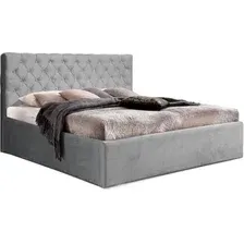 Кровать Анмикс Ирма 160x200 металлическое основание (светло-серый Simple 31)