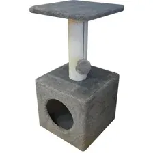 Домик Cat House с полкой 0.65 (хлопок серый)